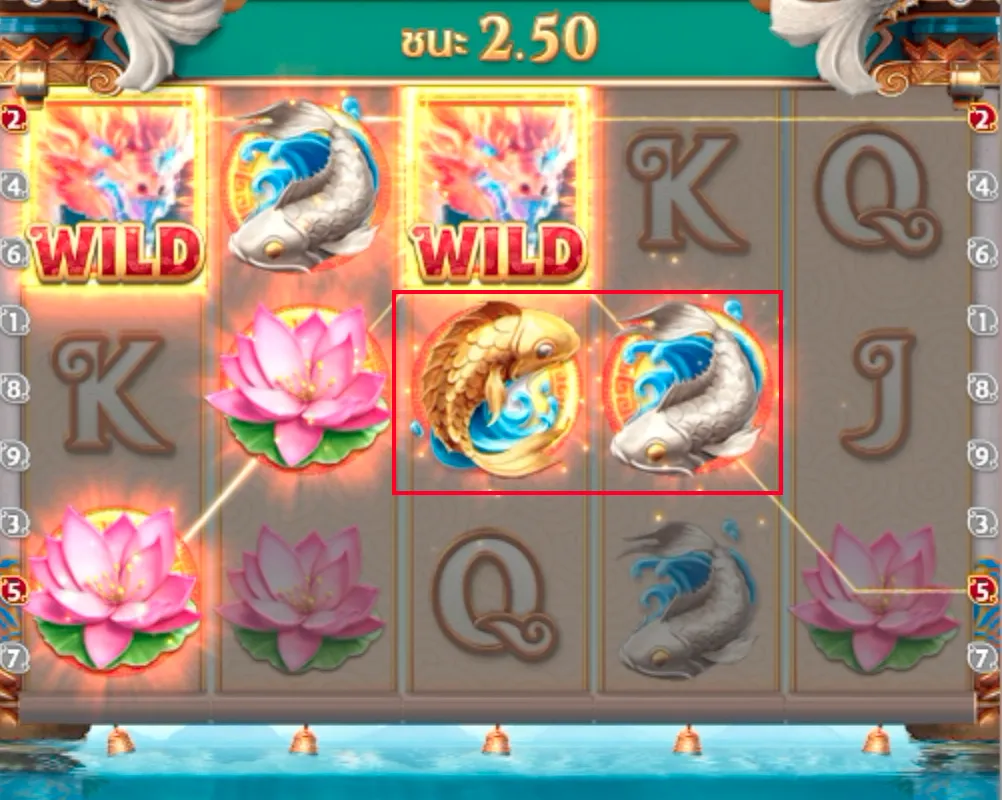 Dragon Legend Free Spins — ปลาทองและปลาเงินจับคู่ได้ 2 Free Spins