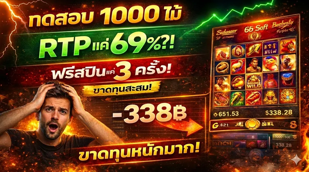 ทดลองเล่นสล็อต Muay Thai Champion PG Soft — RTP 69% ผลทดสอบจริง 1,000 ไม้ 2026
